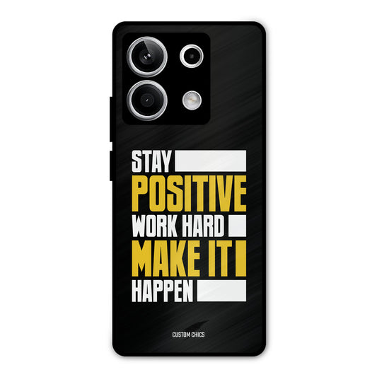 Stay Happy Redmi Note 13 5G Mobile Back Cover - Typography PrintShield Case