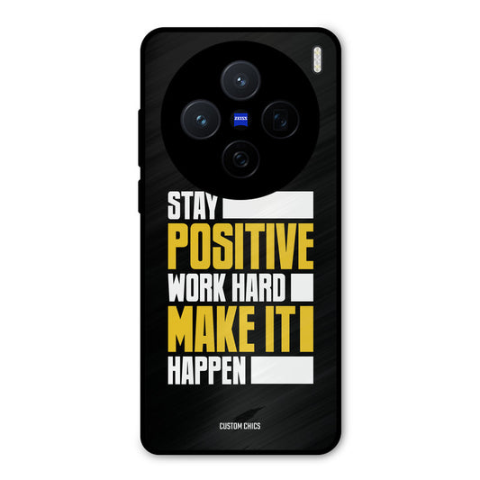 Stay Happy Vivo X200 Mobile Back Cover - Typography PrintShield Case