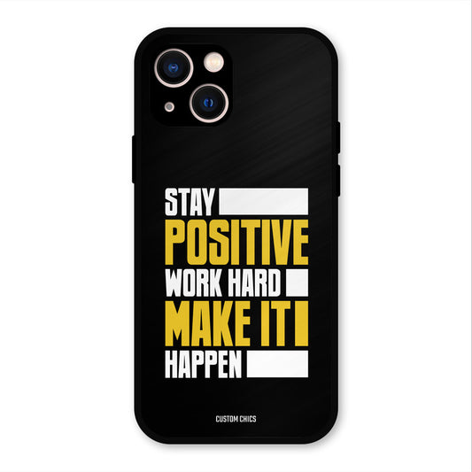 Stay Happy iPhone 13 Mobile Back Cover - Typography PrintShield Case