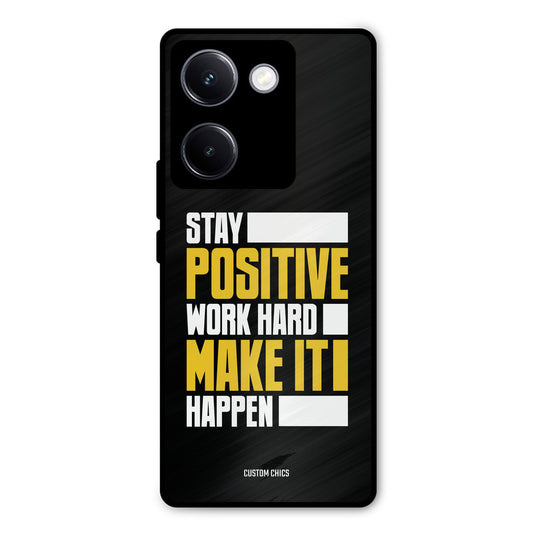 Stay Happy Vivo Y300 Plus Mobile Back Cover - Typography PrintShield Case
