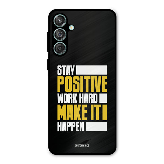 Stay Happy Samsung Galaxy M55 5G Mobile Back Cover - Typography PrintShield Case