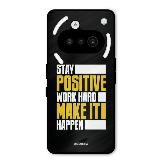 Stay Happy Nothing Phone 3A Mobile Back Cover - Typography PrintShield Case