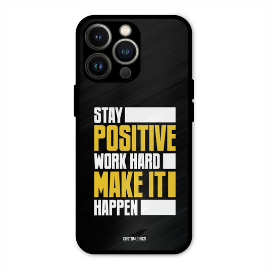 Stay Happy iPhone 13 Pro Mobile Back Cover - Typography PrintShield Case