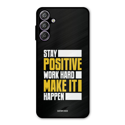Stay Happy Samsung Galaxy F15 Mobile Back Cover - Typography PrintShield Case
