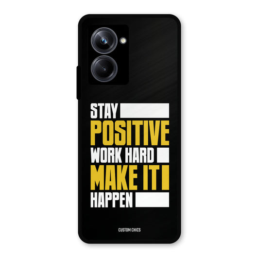 Stay Happy Realme 10 Pro Mobile Back Cover - Typography PrintShield Case