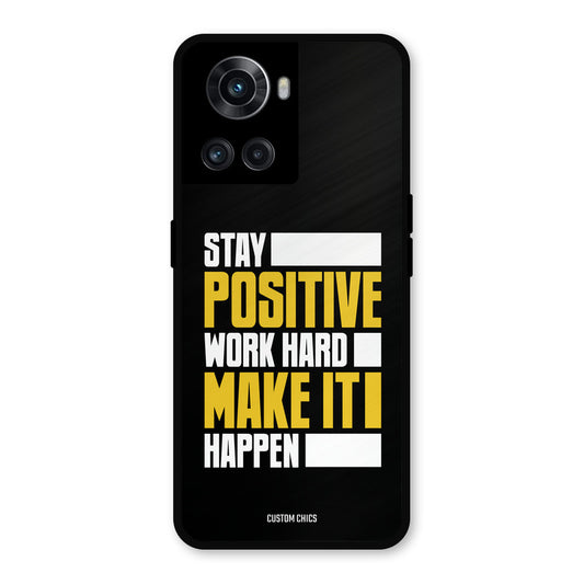 Stay Happy OnePlus 10R Mobile Back Cover - Typography PrintShield Case