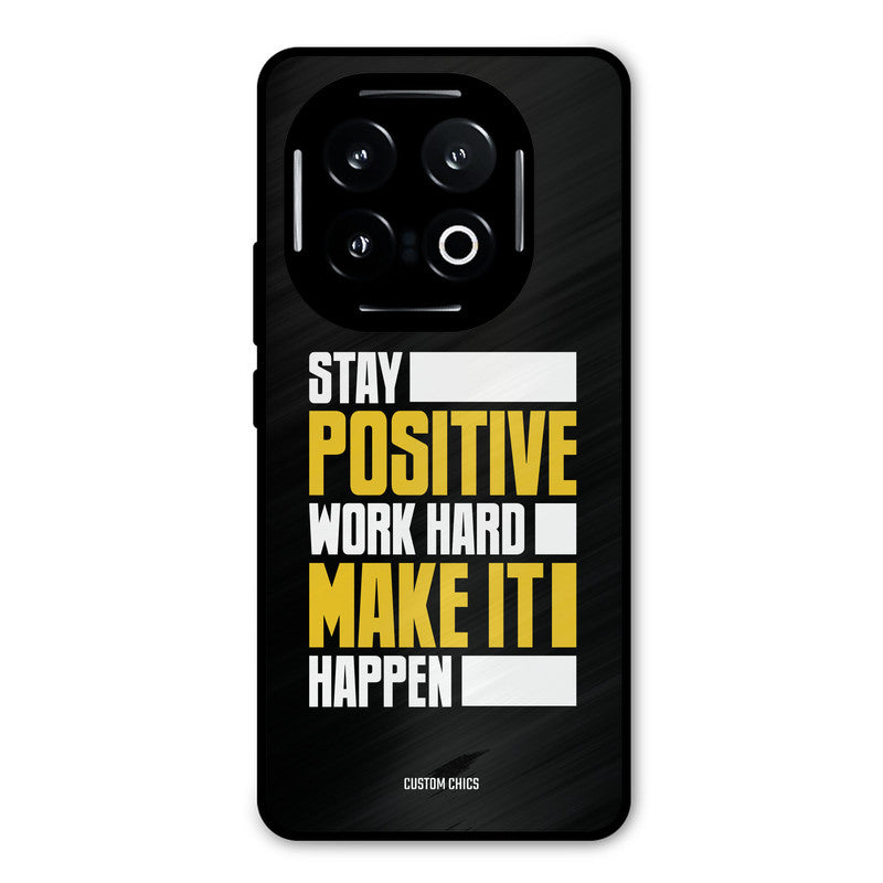 Stay Happy iQOO 13 Mobile Back Cover - Typography PrintShield Case