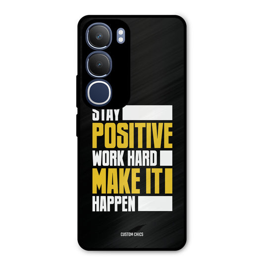Stay Happy Vivo Y29 Mobile Back Cover - Typography PrintShield Case