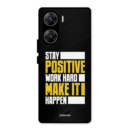 Stay Happy Vivo V29e Mobile Back Cover - Typography PrintShield Case