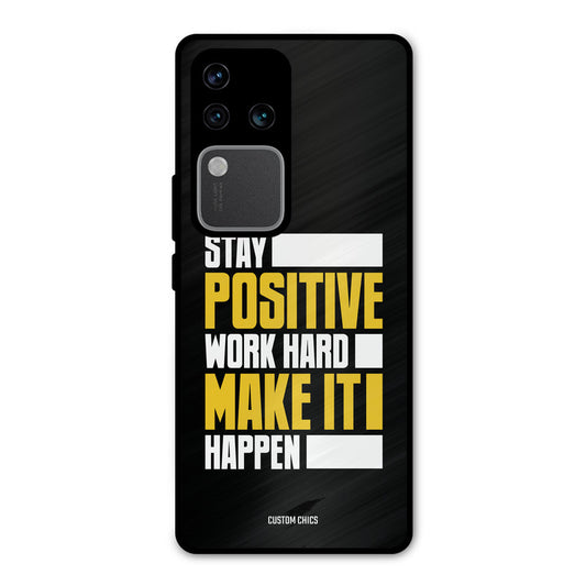 Stay Happy Vivo V30 Pro Mobile Back Cover - Typography PrintShield Case