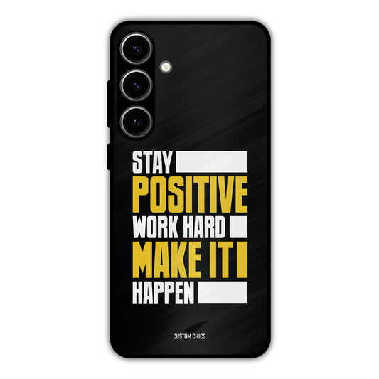 Stay Happy Samsung Galaxy S24 Plus Mobile Back Cover - Typography PrintShield Case