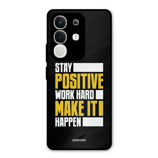 Stay Happy Vivo T4x Mobile Back Cover - Typography PrintShield Case