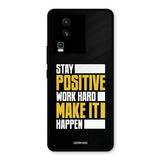Stay Happy IQOO Neo 7 Mobile Back Cover - Typography PrintShield Case
