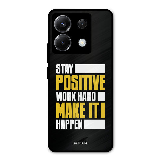 Stay Happy Poco X6 Mobile Back Cover - Typography PrintShield Case