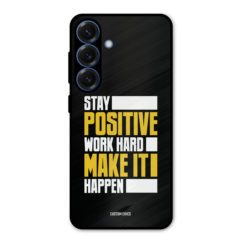 Stay Happy Samsung Galaxy S25 Mobile Back Cover - Typography PrintShield Case