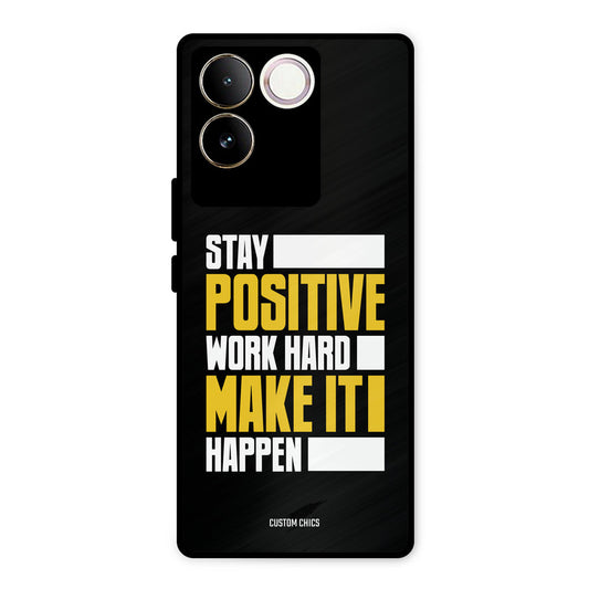 Stay Happy Vivo T2 Pro Mobile Back Cover - Typography PrintShield Case