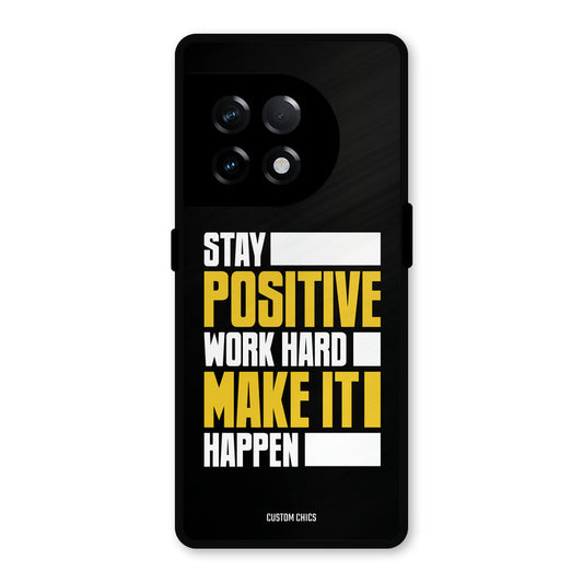Stay Happy OnePlus 11R Mobile Back Cover - Typography PrintShield Case