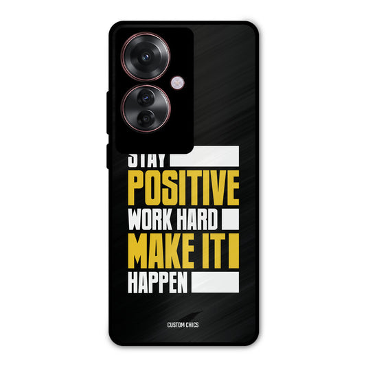 Stay Happy Oppo F25 Pro Mobile Back Cover - Typography PrintShield Case
