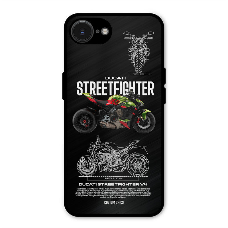 Streetfighter Bike iPhone 16e Mobile Back Cover - Car&Bike PrintShield Case