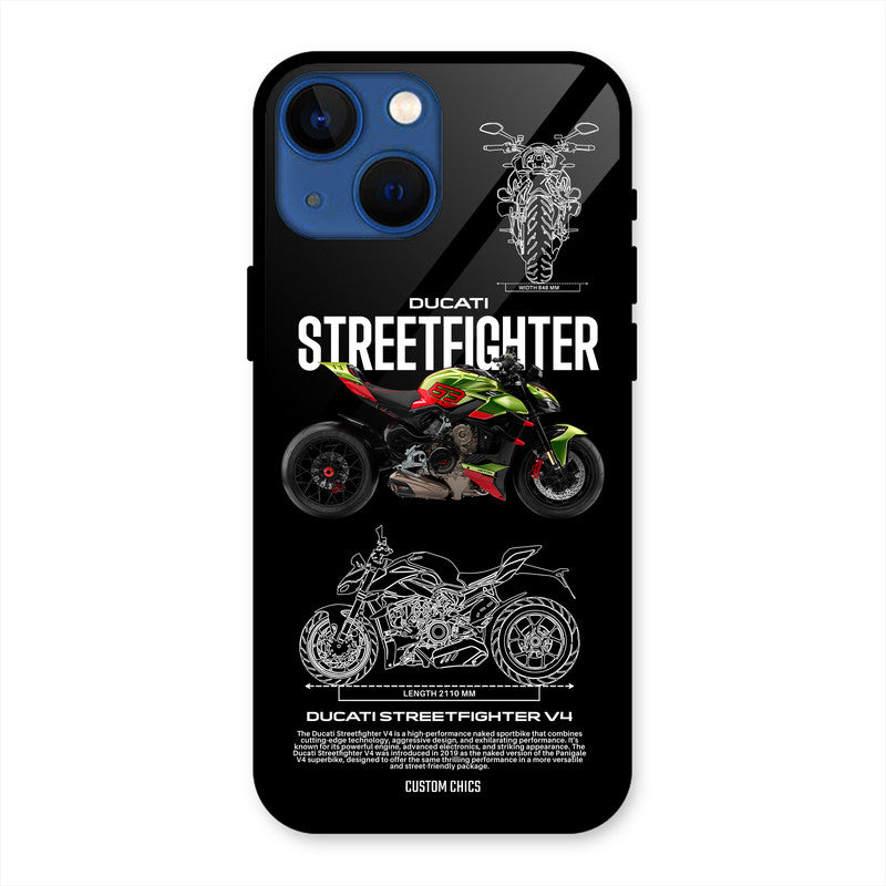 Streetfighter Bike iPhone 13 Mini Mobile Back Cover - Car&Bike PrintShield Case