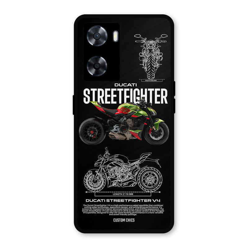 Streetfighter Bike Oppo A57 2022 Mobile Back Cover - Car&Bike PrintShield Case