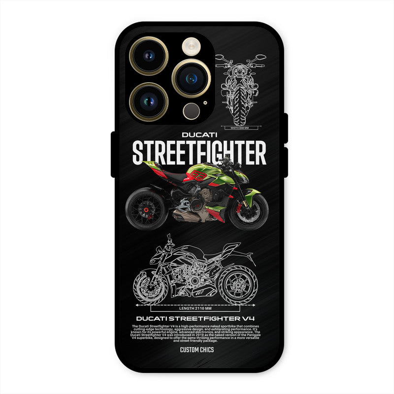 Streetfighter Bike iPhone 14 Pro Mobile Back Cover - Car&Bike PrintShield Case
