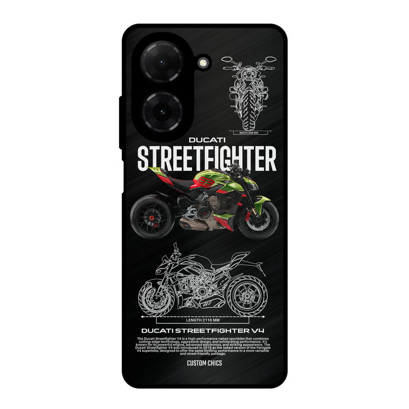 Streetfighter Bike Poco C71 Mobile Back Cover - Car&Bike PrintShield Case