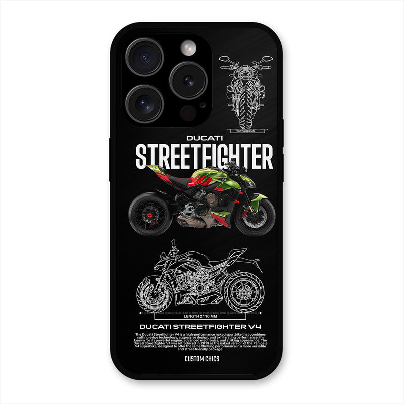 Streetfighter Bike iPhone 15 Pro Max Mobile Back Cover - Car&Bike PrintShield Case