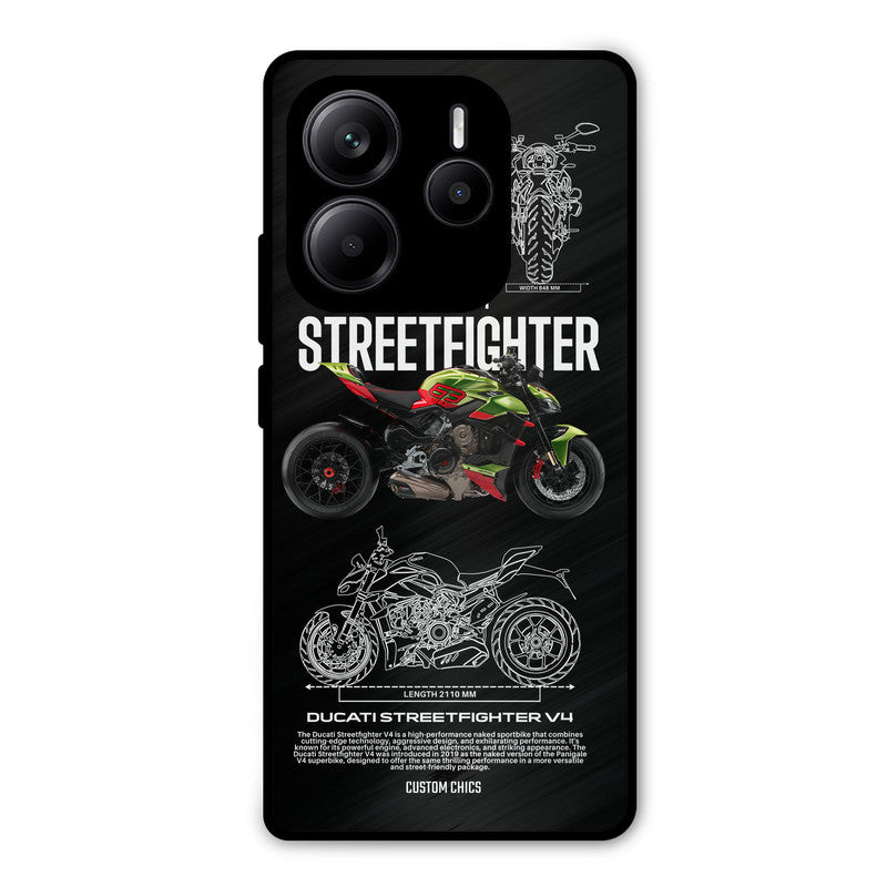 Streetfighter Bike Redmi Note 14 Mobile Back Cover - Car&Bike PrintShield Case
