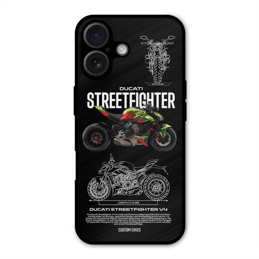 Streetfighter Bike iPhone 16 Mobile Back Cover - Car&Bike PrintShield Case