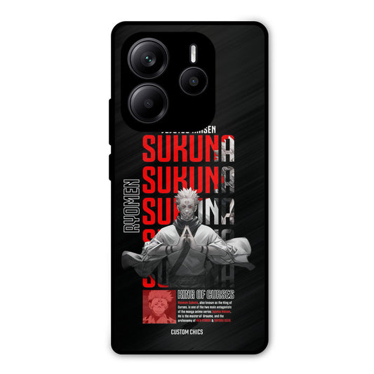 Sukuna Typo Redmi Note 14 Mobile Back Cover - Anime PrintShield Case