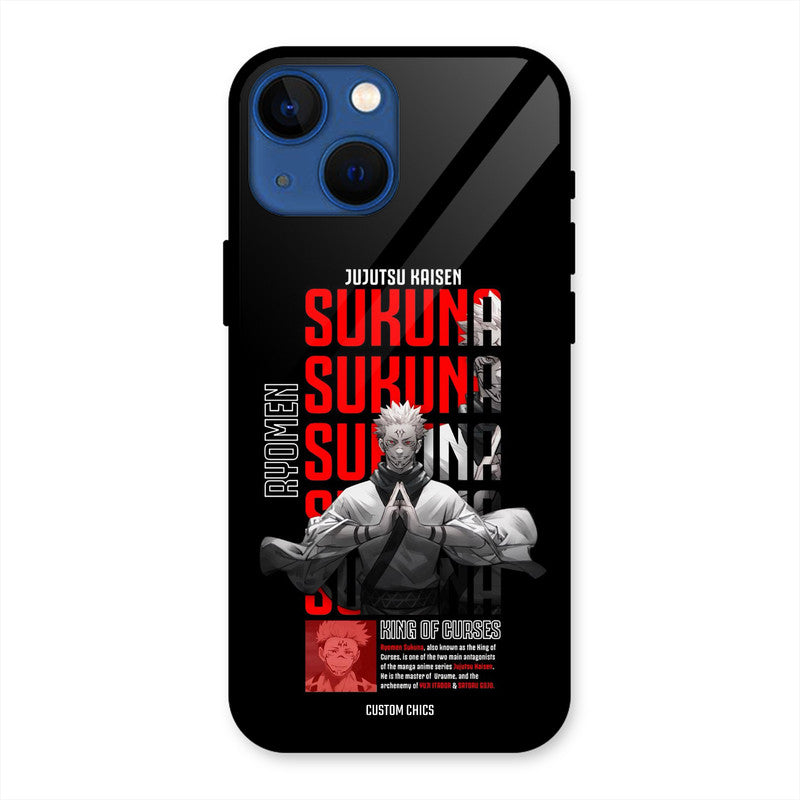 Sukuna Typo iPhone 13 Mini Mobile Back Cover - Anime PrintShield Case