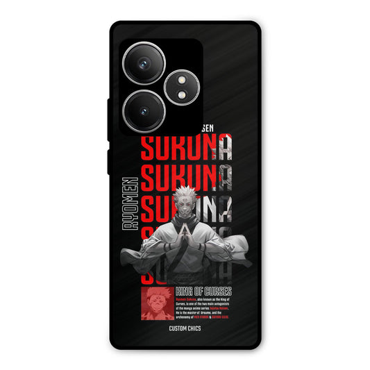 Sukuna Typo Realme GT 6T Mobile Back Cover - Anime PrintShield Case