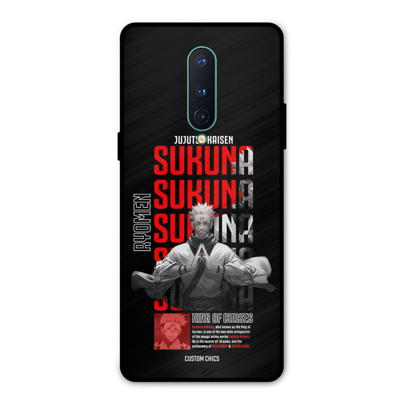 Sukuna Typo Oneplus 8 Mobile Back Cover - Anime PrintShield Case