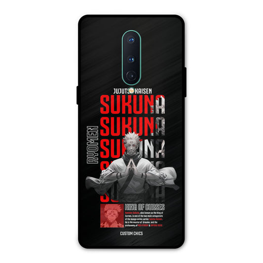 Sukuna Typo Oneplus 8 Mobile Back Cover - Anime PrintShield Case
