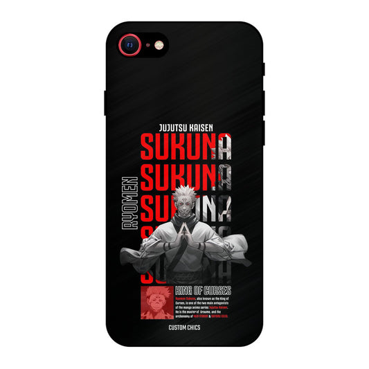 Sukuna Typo iPhone SE 2020 Mobile Back Cover - Anime PrintShield Case