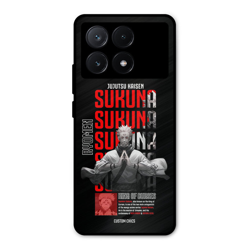 Sukuna Typo Poco X6 Pro Mobile Back Cover - Anime PrintShield Case