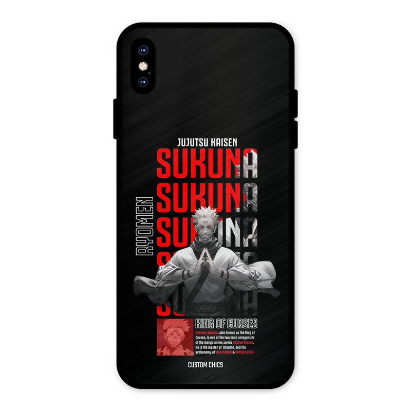 Sukuna Typo iPhone XS Max Mobile Back Cover - Anime PrintShield Case