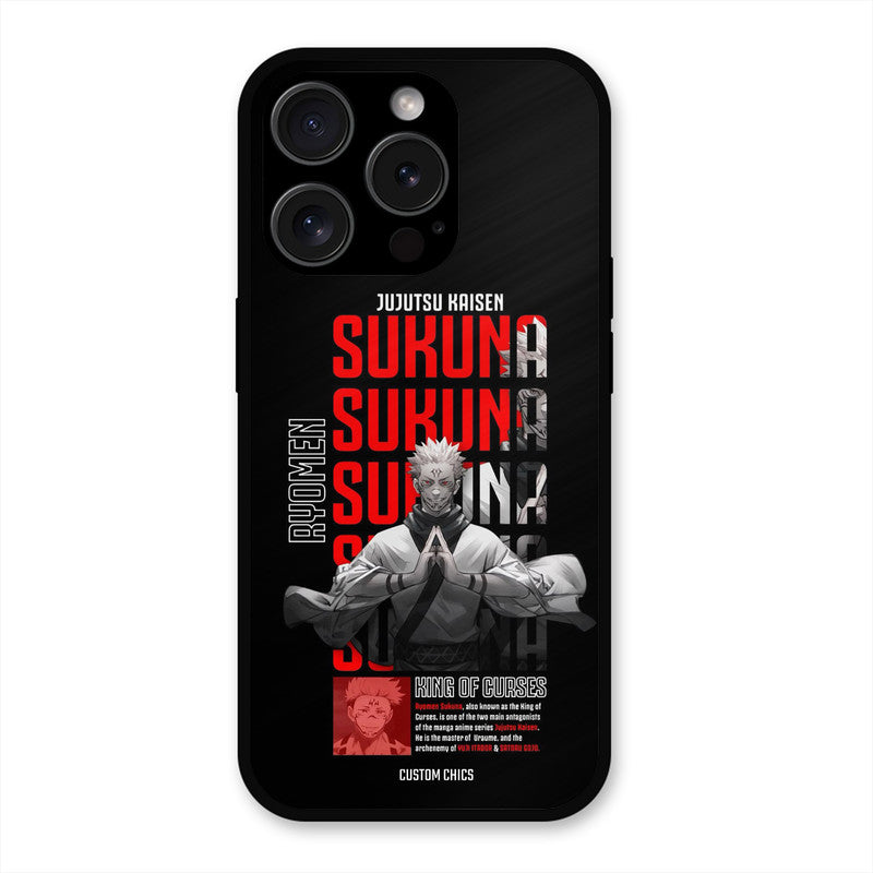 Sukuna Typo iPhone 15 Pro Mobile Back Cover - Anime PrintShield Case