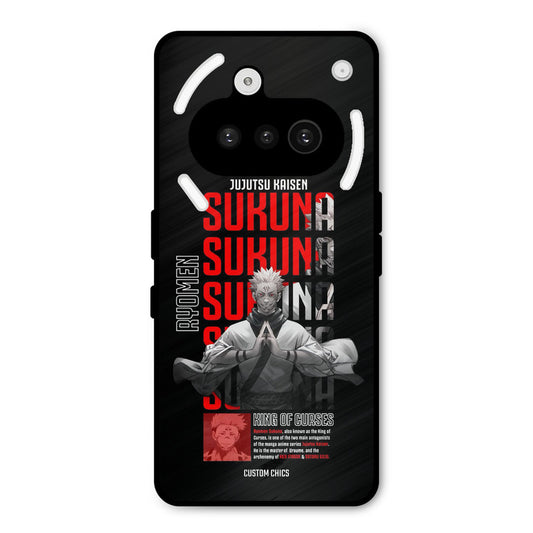 Sukuna Typo Nothing Phone 3A Mobile Back Cover - Anime PrintShield Case