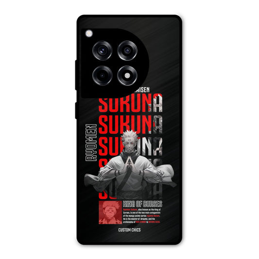 Sukuna Typo OnePlus 12R Mobile Back Cover - Anime PrintShield Case