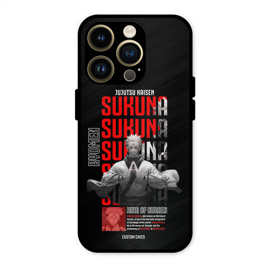 Sukuna Typo iPhone 14 Pro Mobile Back Cover - Anime PrintShield Case
