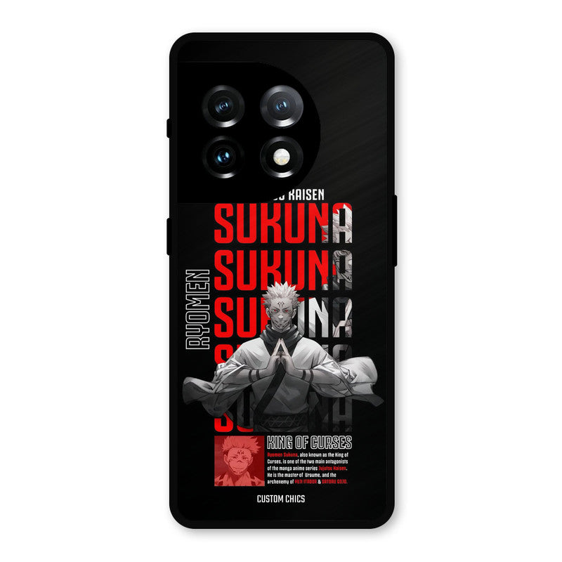 Sukuna Typo OnePlus 11 Mobile Back Cover - Anime PrintShield Case