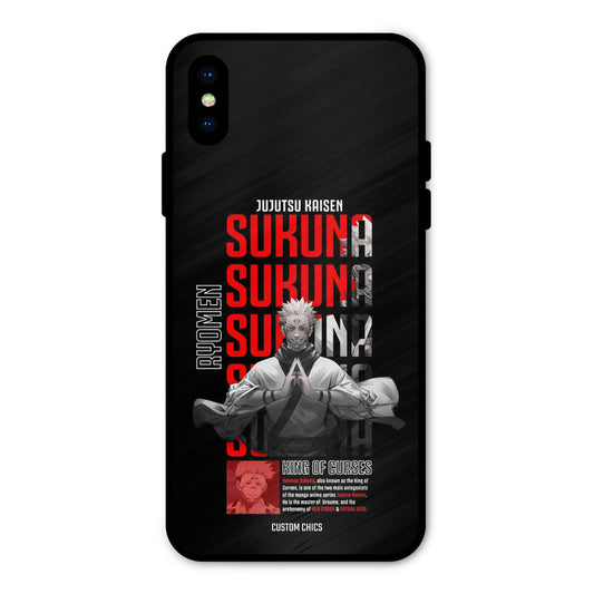 Sukuna Typo iPhone X Mobile Back Cover - Anime PrintShield Case