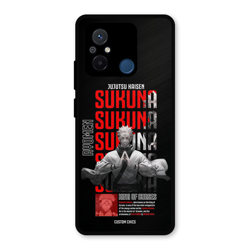 Sukuna Typo Redmi 12c Mobile Back Cover - Anime PrintShield Case