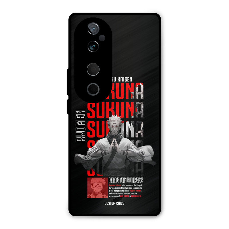 Sukuna Typo Vivo V40 Mobile Back Cover - Anime PrintShield Case
