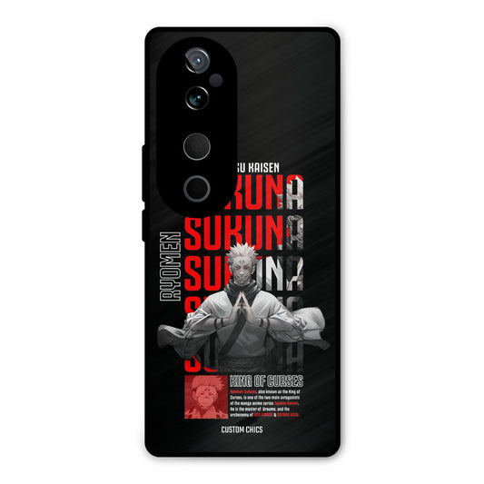 Sukuna Typo Vivo V40 Mobile Back Cover - Anime PrintShield Case