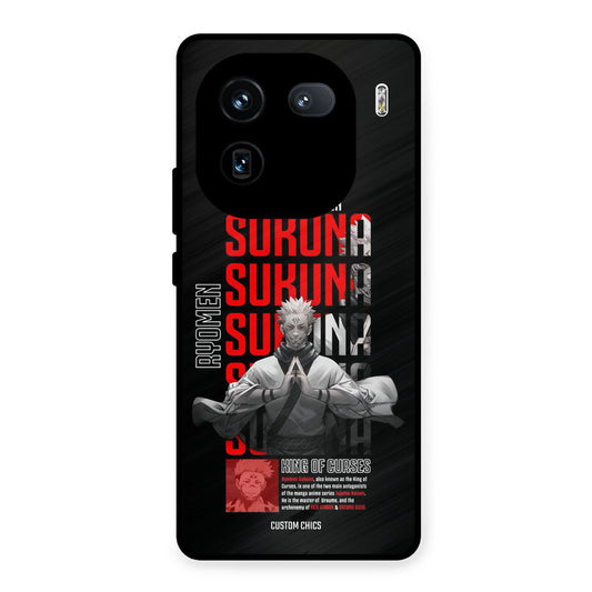 Sukuna Typo iQOO 12 Mobile Back Cover - Anime PrintShield Case