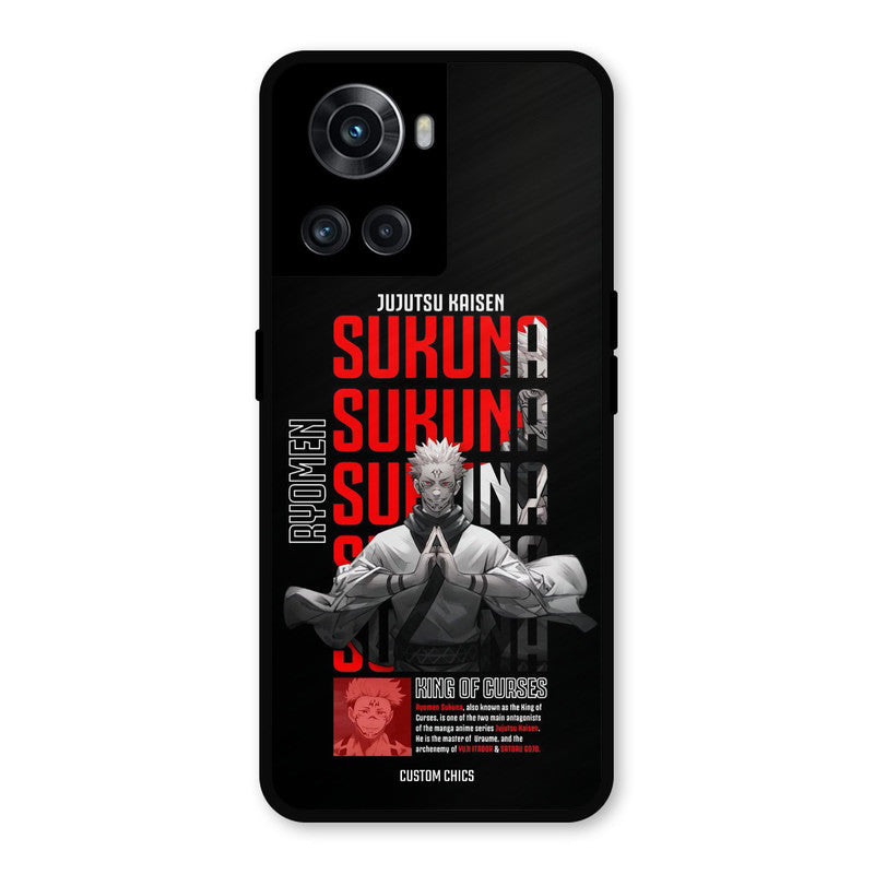 Sukuna Typo OnePlus 10R Mobile Back Cover - Anime PrintShield Case
