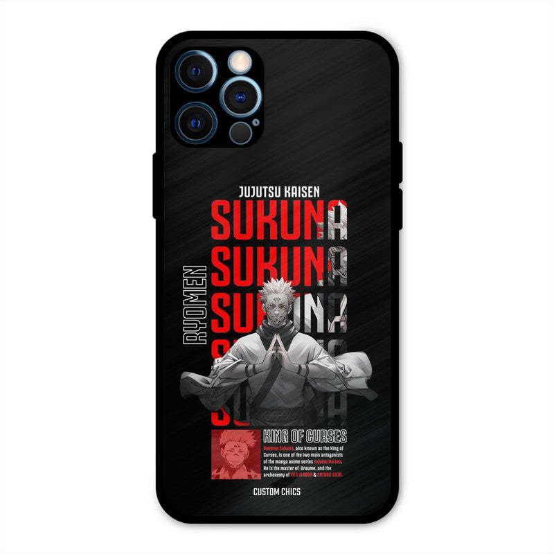 Sukuna Typo iPhone 12 Pro Mobile Back Cover - Anime PrintShield Case